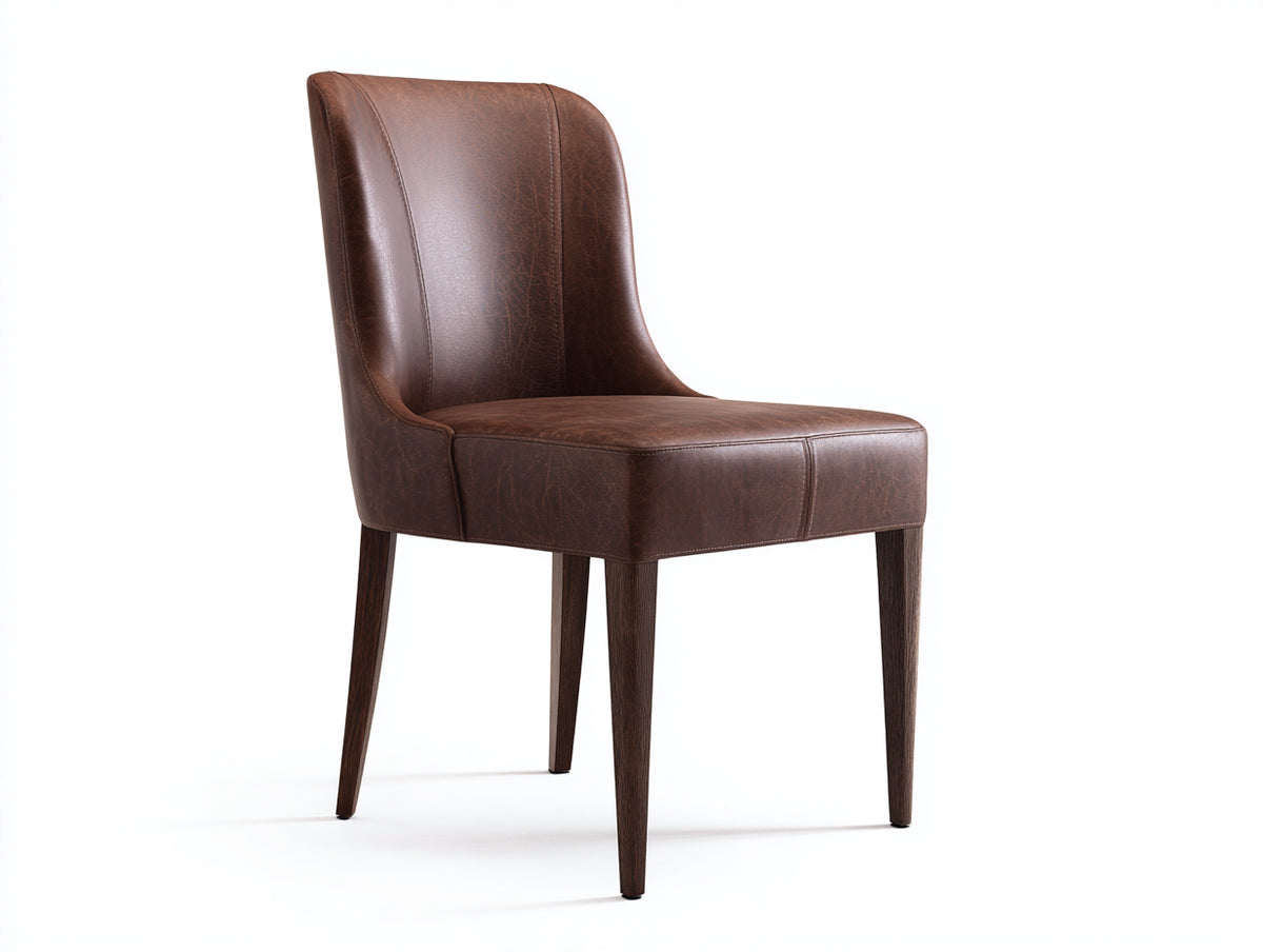 Esszimmerstühle gepolstert 50x58x90 cm - Dunkelbraun - hohe Rückenlehne und modernes Design